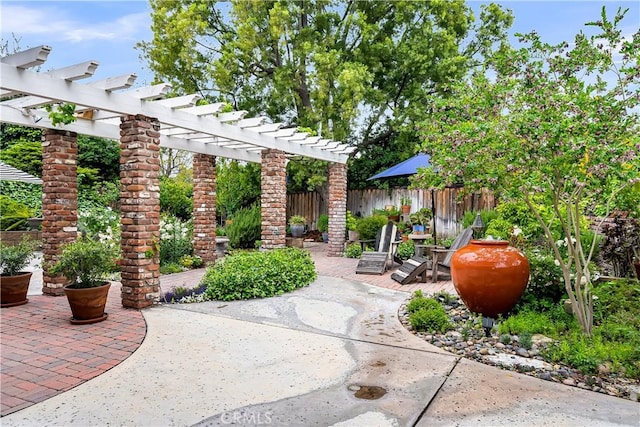 1475 Trenton Dr, Riverside, CA 92506 - view of patio with a pergola