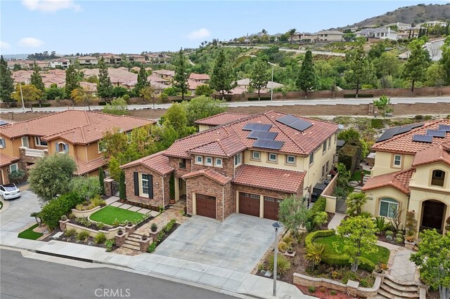 aerial perspective of suburban area