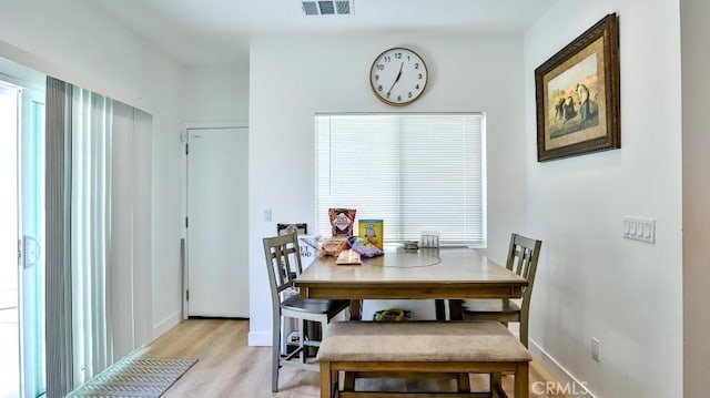 13611 Glenhaven Dr, Garden Grove, CA 92843 - dining area with light wood-style flooring and baseboards