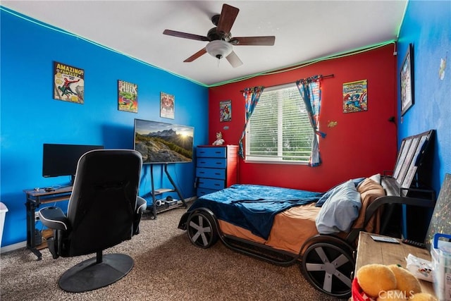 11874 Grayhawk Cir, Yucaipa, CA 92399 - bedroom featuring carpet floors and a ceiling fan