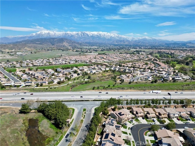 37089 Meadow Brook Way, Beaumont, CA 92223 - aerial view of property and surrounding area with nearby suburban area and mountains