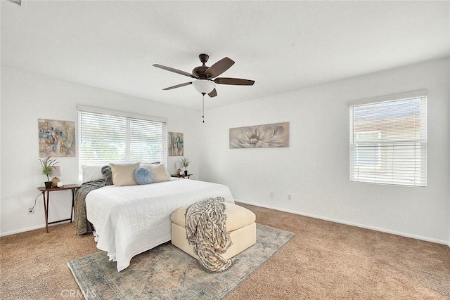 37089 Meadow Brook Way, Beaumont, CA 92223 - carpeted bedroom with baseboards and ceiling fan