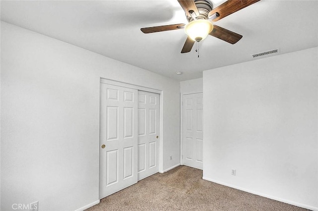37089 Meadow Brook Way, Beaumont, CA 92223 - unfurnished bedroom featuring carpet floors, baseboards, a closet, and ceiling fan