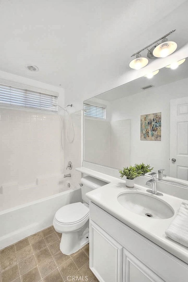 37089 Meadow Brook Way, Beaumont, CA 92223 - bathroom featuring toilet, vanity, and bathing tub / shower combination
