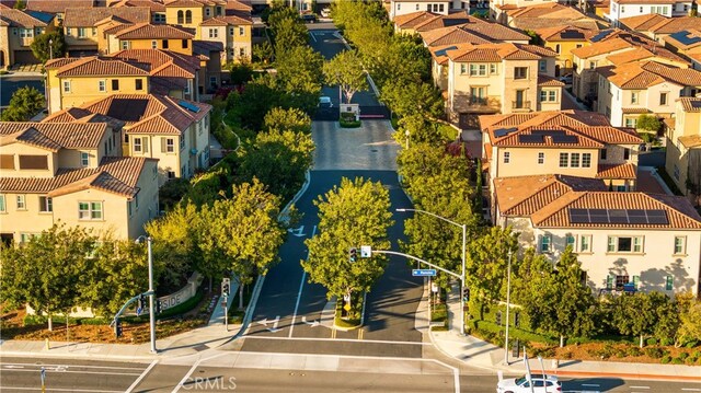 aerial perspective of suburban area
