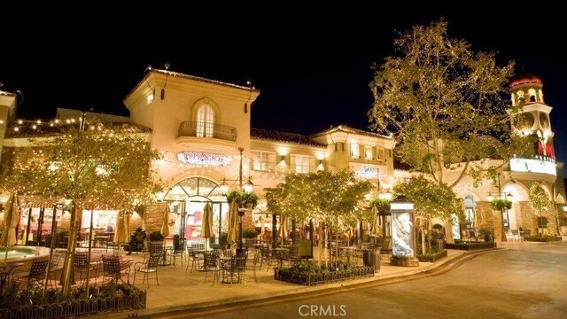 view of property at night