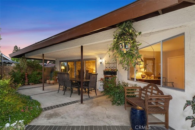 14321 Mimosa Ln, Tustin, CA 92780 - patio terrace at dusk with fence