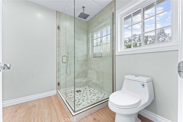 1972 N Fern St, Orange, CA 92867 - full bath featuring wood finished floors, a shower stall, and toilet