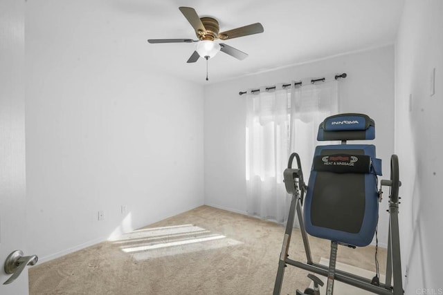 2710 Sparta Rd Unit 10, Chula Vista, CA 91915 - workout area with carpet flooring and a ceiling fan