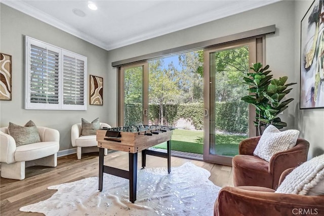 135 Bridle Path, Irvine, CA 92602 - office space featuring ornamental molding, wood finished floors, and baseboards