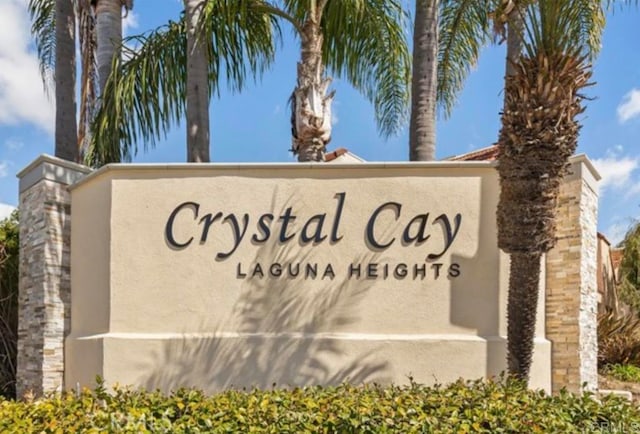 view of community sign