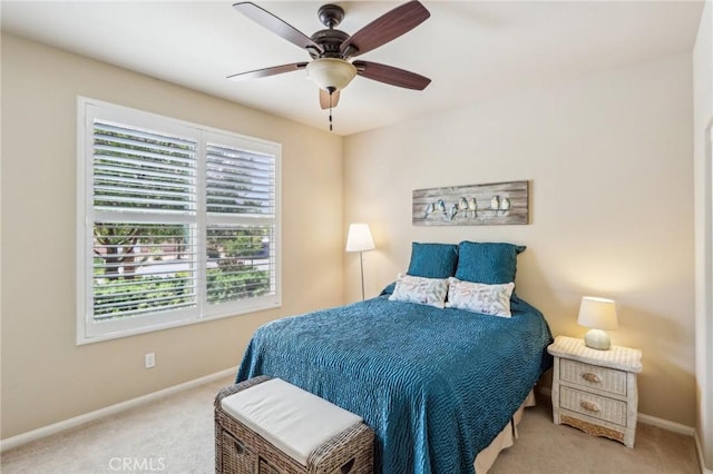 1436 Via Rojas, Hemet, CA 92545 - carpeted bedroom with baseboards and ceiling fan
