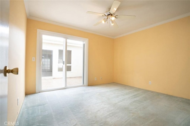303 Calle Escuela, San Clemente, CA 92672 - carpeted spare room with crown molding and ceiling fan