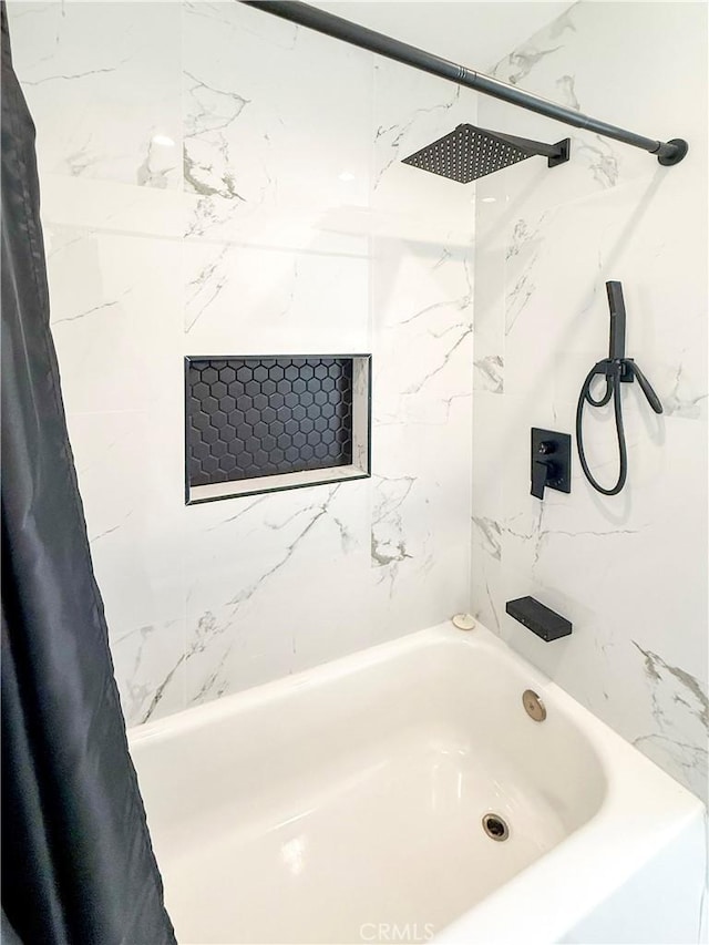 10430 Densmore Ave, Granada Hills, CA 91344 - full bath featuring shower / bathtub combination with curtain
