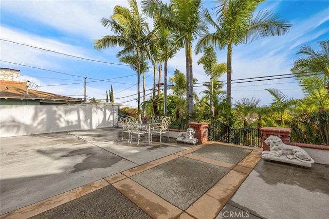 view of patio / terrace with fence