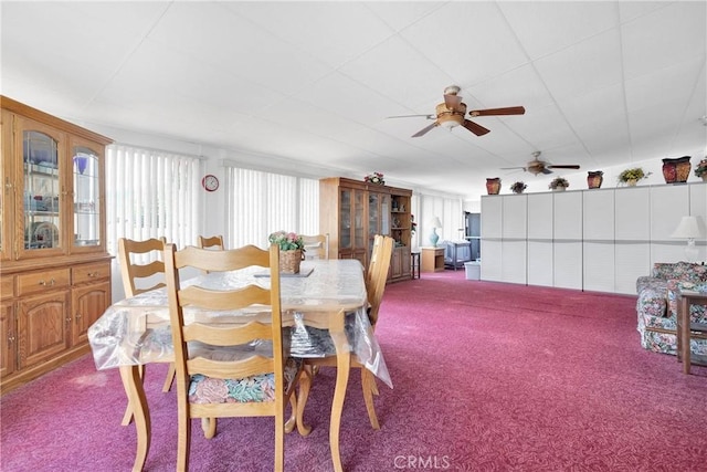 15199 Farmington Ct, Hesperia, CA 92345 - carpeted dining space with ceiling fan