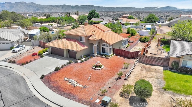 15199 Farmington Ct, Hesperia, CA 92345 - aerial perspective of suburban area featuring mountains