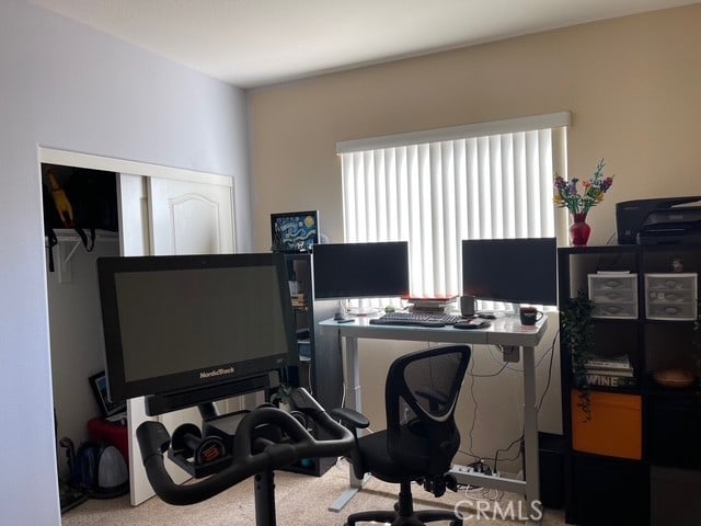 124 Lighthouse Ct, San Jacinto, CA 92583 - view of carpeted home office