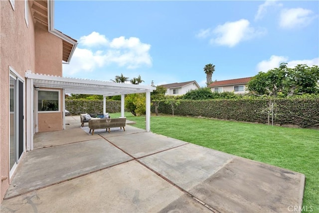 view of patio / terrace with a pergola