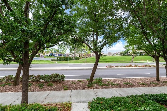 view of asphalt street featuring sidewalks