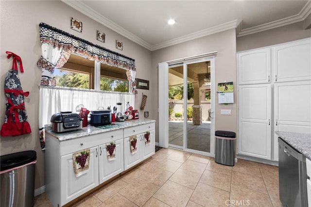 19536 Cherrydale Ct, Apple Valley, CA 92308 - entryway featuring ornamental molding and light tile patterned flooring