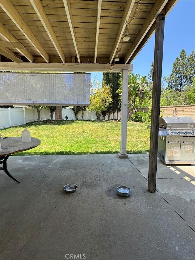 view of patio featuring area for grilling