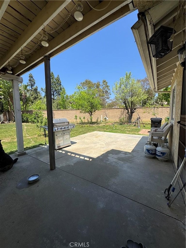 view of patio / terrace featuring grilling area