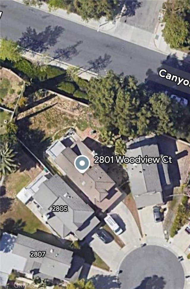 aerial view of property's location