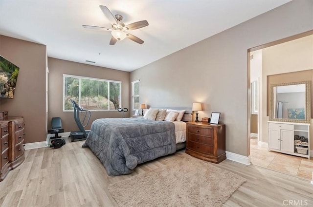 1232 Tucson Ave, Norco, CA 92860 - bedroom featuring light wood finished floors, baseboards, and ceiling fan