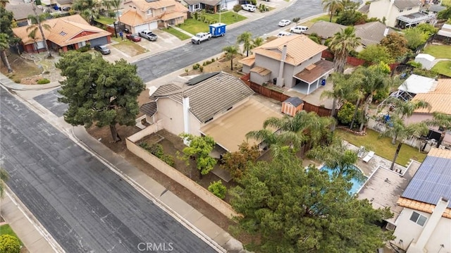 aerial view of residential area
