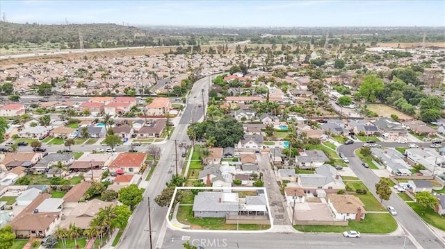 4034 Durfee Ave, Pico Rivera, CA 90660 - aerial view of property and surrounding area featuring nearby suburban area and property boundaries highlighted