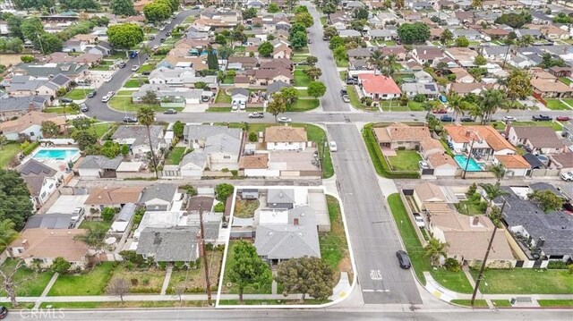 4034 Durfee Ave, Pico Rivera, CA 90660 - aerial view of property and surrounding area featuring nearby suburban area