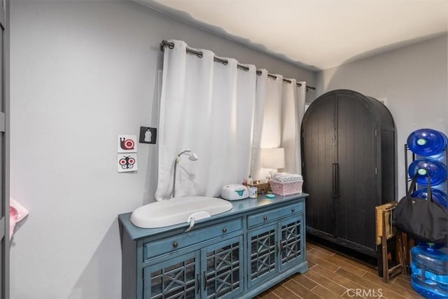 4034 Durfee Ave, Pico Rivera, CA 90660 - bathroom with wood finished floors and vanity