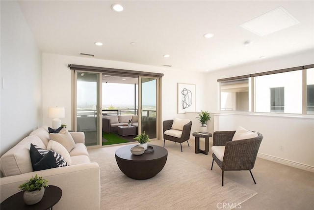 148 Spectacle, Irvine, CA 92618 - living room with carpet floors and recessed lighting