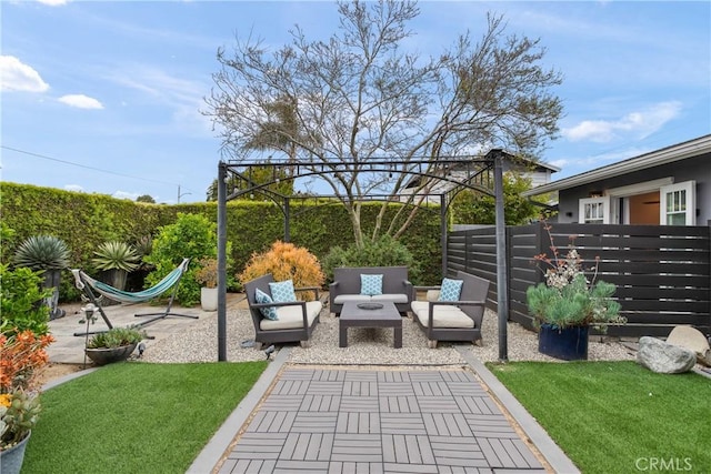 515 Traverse Dr, Costa Mesa, CA 92626 - view of patio / terrace with an outdoor living space