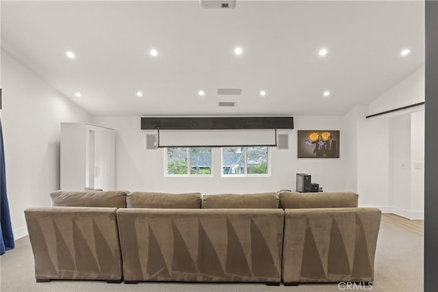 515 Traverse Dr, Costa Mesa, CA 92626 - living area featuring recessed lighting, light carpet, and baseboards