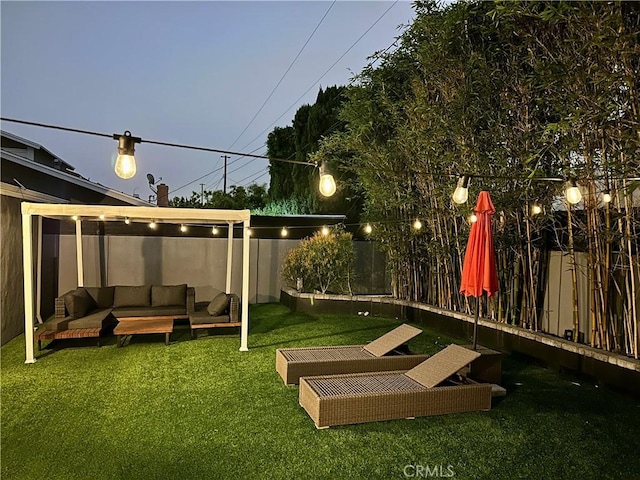 515 Traverse Dr, Costa Mesa, CA 92626 - view of yard with an outdoor hangout area