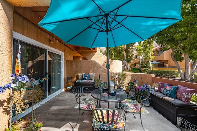 view of patio with an outdoor hangout area