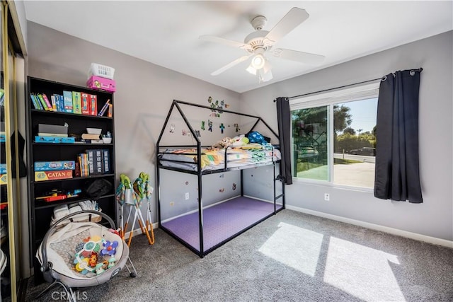 30681 Southern Cross Rd, Temecula, CA 92592 - bedroom with carpet floors, baseboards, and a ceiling fan