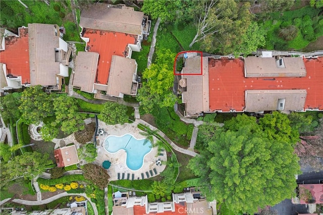 22800 Hilton Head Dr Unit 305, Diamond Bar, CA 91765 - aerial view of a pool area