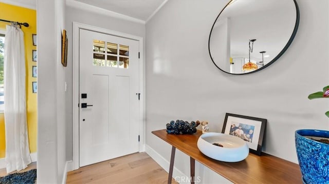 21 Sunflower Ln, Oroville, CA 95966 - entryway featuring plenty of natural light, light wood-type flooring, and baseboards