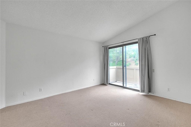 1207 Porto Grande Unit 1, Diamond Bar, CA 91765 - empty room with vaulted ceiling, a textured ceiling, and carpet floors