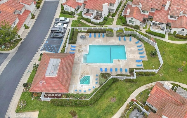 1207 Porto Grande Unit 1, Diamond Bar, CA 91765 - drone / aerial view of a pool