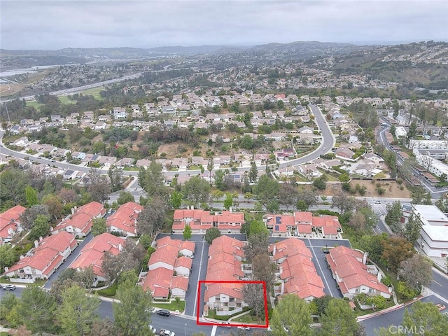 1207 Porto Grande Unit 1, Diamond Bar, CA 91765 - aerial view of property and surrounding area with property boundaries highlighted and nearby suburban area