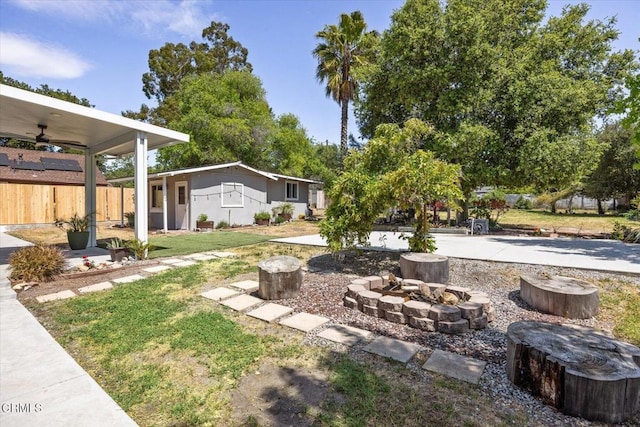 8730 Junipero Ave, Atascadero, CA 93422 - view of yard featuring an outdoor fire pit