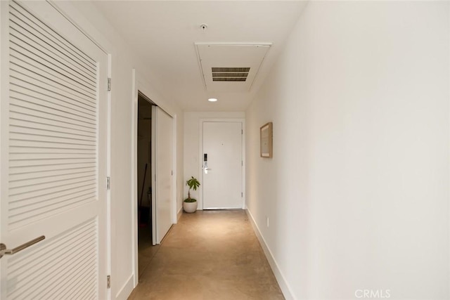 482 S Arroyo Pkwy Unit 408, Pasadena, CA 91105 - hall with concrete floors, baseboards, and recessed lighting