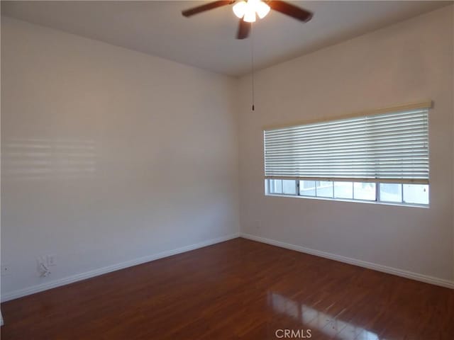 612 San Gabriel Blvd, Rosemead, CA 91770 - empty room with wood finished floors, a ceiling fan, and baseboards