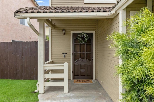2137 N Mammoth Pl, Escondido, CA 92029 - entrance to property with a tile roof and stucco siding