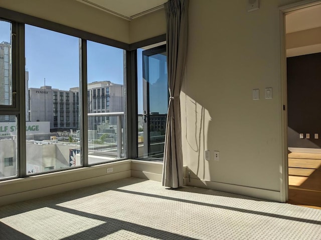 view of carpeted empty room