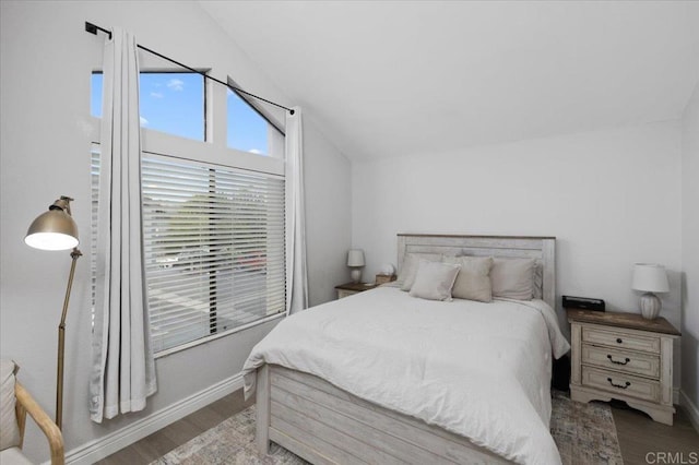 2135 E Valley Pkwy Unit 51, Escondido, CA 92027 - bedroom featuring lofted ceiling and wood finished floors